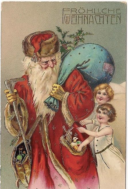 Babbo Natale con due bambini