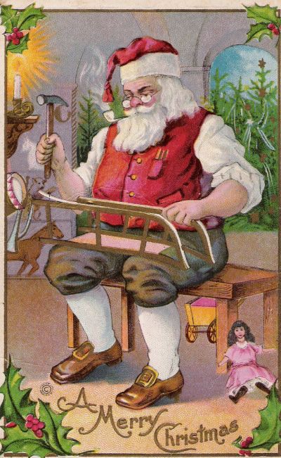 Babbo Natale fabbrica i giochi