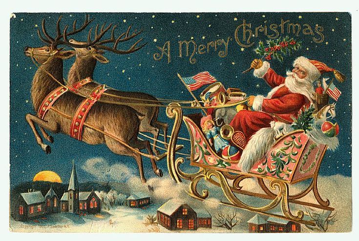 Babbo Natale sulla slitta