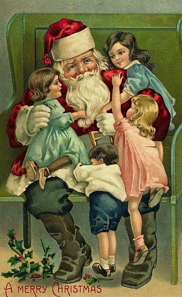 Bambini con Babbo Natale