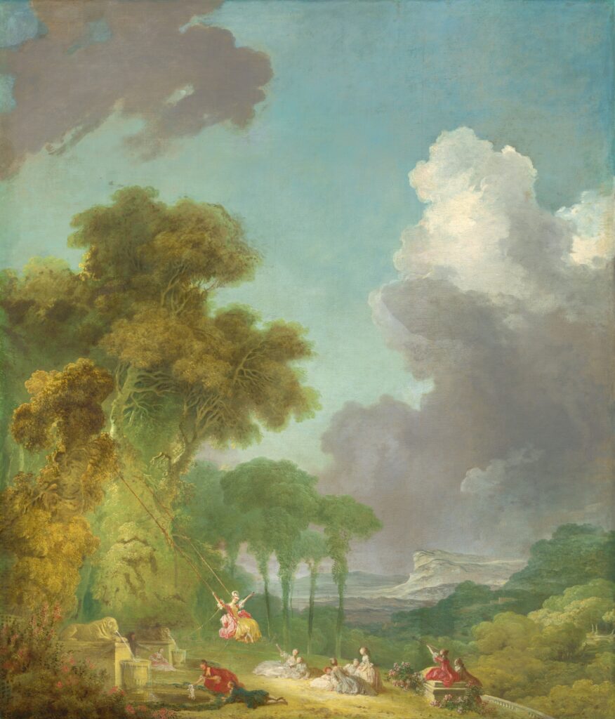 Jean-Honoré Fragonard, L'altalena, National Gallery of Art, Washington. Foto Courtesy National Gallery of Art, Washington