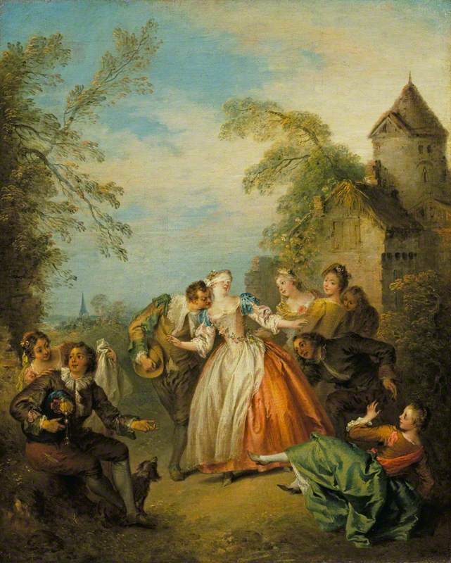 Jean-Baptiste Joseph Pater, Mosca cieca, Wallace Collection, Londra. Immagine Wikimedia Commons, pubblico dominio