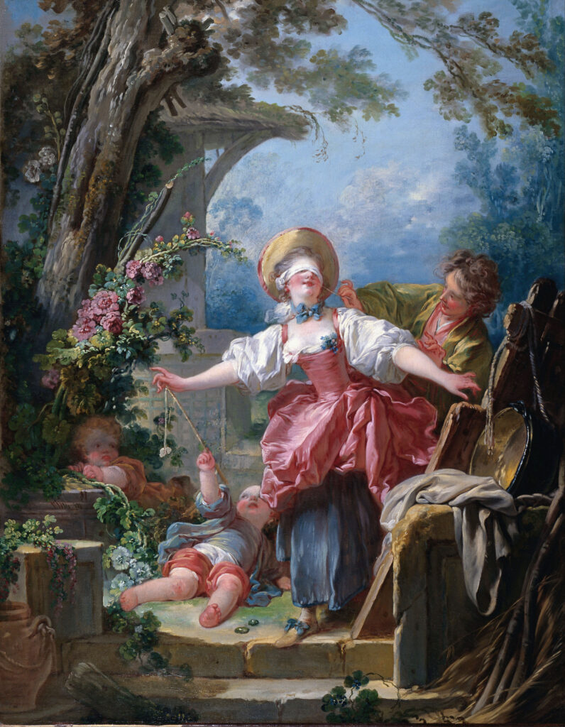 Jean-Honoré Fragonard, Mosca cieca, Museo d'arte di Toledo. Immagine Wikimedia Commons, pubblico dominio