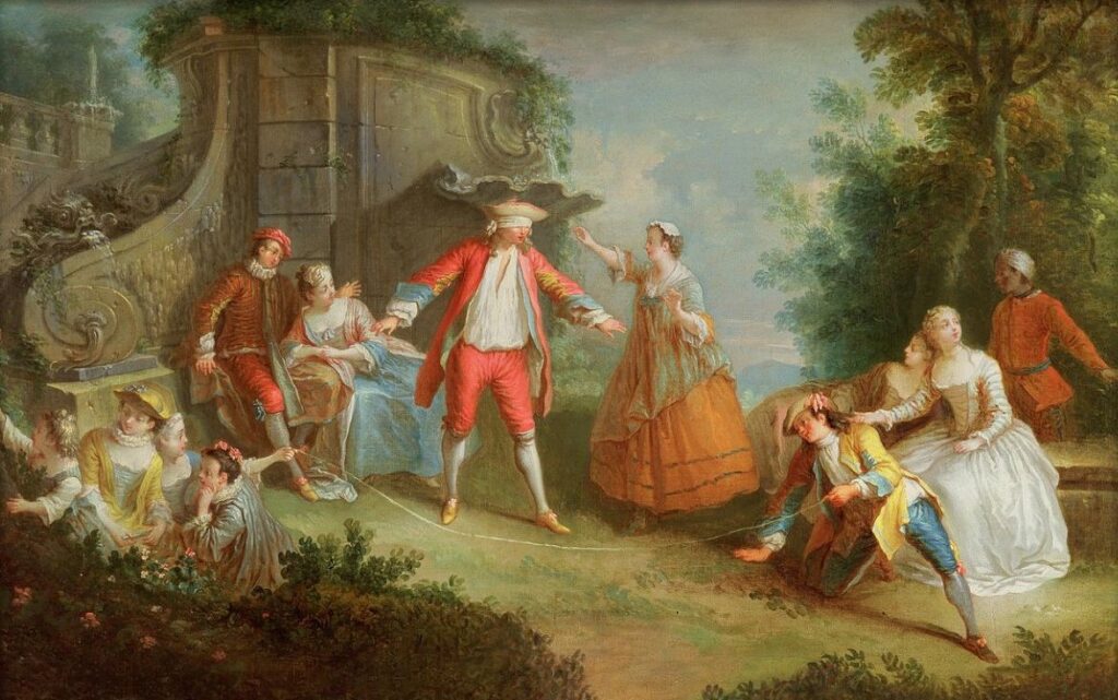 Nicolas Lancret, Mosca cieca, collezione privata