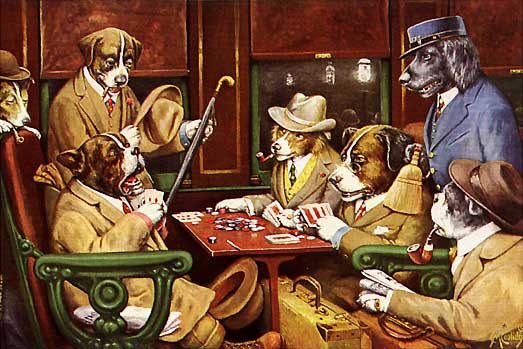 Cassius Marcellus Coolidge, His Station and Four Aces. Imagine Wikimedia Commons, pubblico dominio