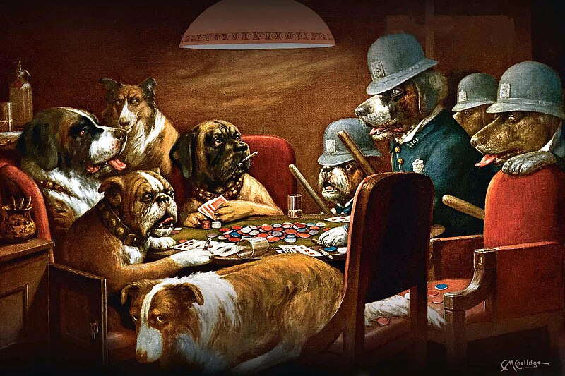 Cassius Marcellus Coolidge, Pinched with Four Aces. Immagine Wikimedia Commons, pubblico dominio