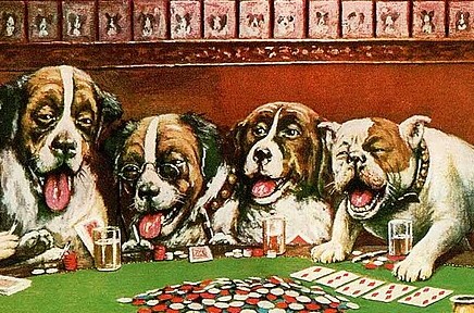 Cassius Marcellus Coolidge, Poker Sympathy, particolare. Immagine Wikimedia Commons, pubblico dominio