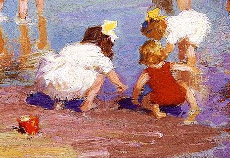 Edward Henry Potthast, Happy Days, particolare. Immagine pubblico dominio, Wikimedia Commons