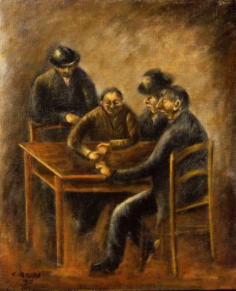 Ottone Rosai, La partita a carte, 1949, GAM, Torino