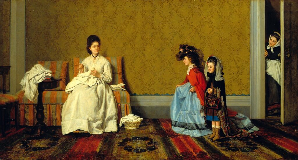 Silvestro Lega, Bambine che giocano a fare le signore, 1872, Centro Matteucci, Viareggio