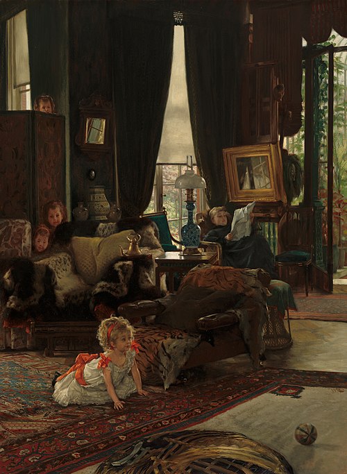James Tissot, Nascondino, National Gallery of Art, Washington. Immagine Wikimedia Commons, pubblico dominio