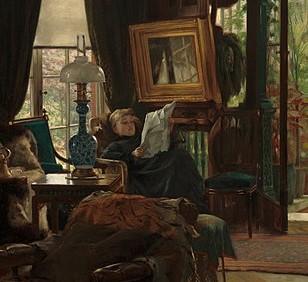 James Tissot, Nascondino, National Gallery of Art, particolare con Kathleen Newton, Washington. Immagine Wikimedia Commons, pubblico dominio