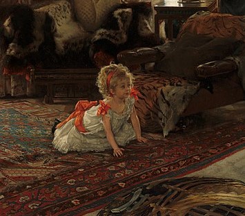 James Tissot, Nascondino, particolare, National Gallery of Art, Washington. Immagine Wikimedia Commons, pubblico dominio