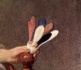 Jean-Baptiste-Siméon Chardin, Fanciulla con volano, particolare, Uffizi