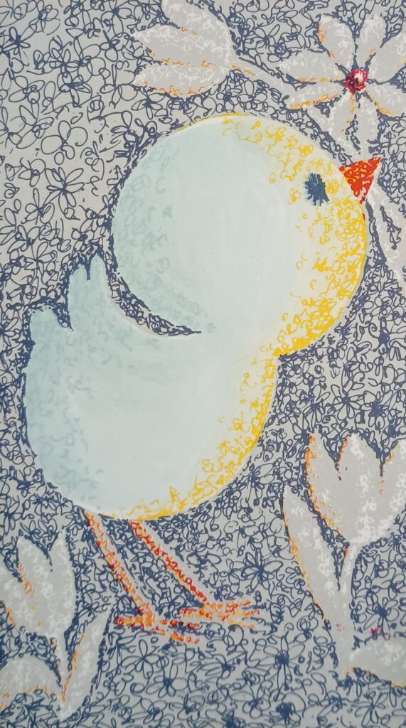 Biglietto pasquale, Pulcino, 1969, collezione privata. Foto Grazia Merelli