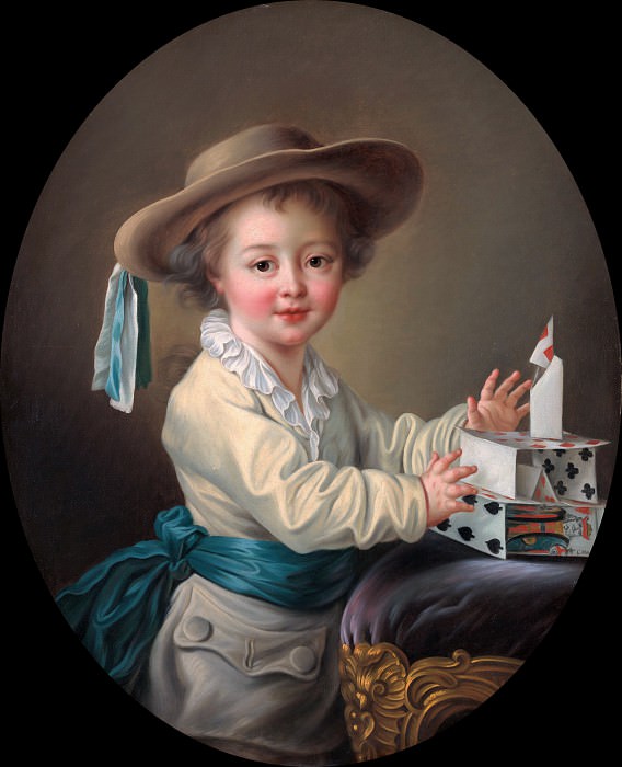 Francois Hubert Drouais, Bambino che gioca con un castello di carte, Metropolitan Museum of Art, New York