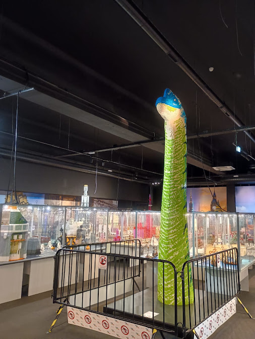 Mostra Lego in via d'Aracoeli, Dinosauro. Foto Grazia Merelli