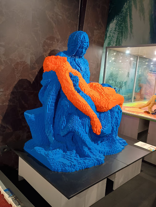 Mostra Lego in via d'Aracoeli, Pietà di Michelangelo. Foto Grazia Merelli